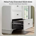 Karl Home 5-Drawer White MDF (Medium-Density Fiberboard) 28.74in. W Chest of Drawer
