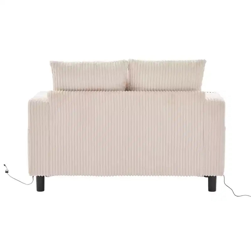Oversized Upholstered Chaise Lounge Lazy Sleeper Sofa Bed Reading Couch with 3 Pillows, USB & Type-C port, Cup Holder, Side Pocket - ModernLuxe