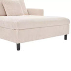 Oversized Upholstered Chaise Lounge Lazy Sleeper Sofa Bed Reading Couch with 3 Pillows, USB & Type-C port, Cup Holder, Side Pocket - ModernLuxe