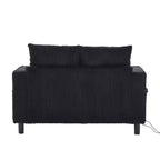 Oversized Upholstered Chaise Lounge Lazy Sleeper Sofa Bed Reading Couch with 3 Pillows, USB & Type-C port, Cup Holder, Side Pocket - ModernLuxe