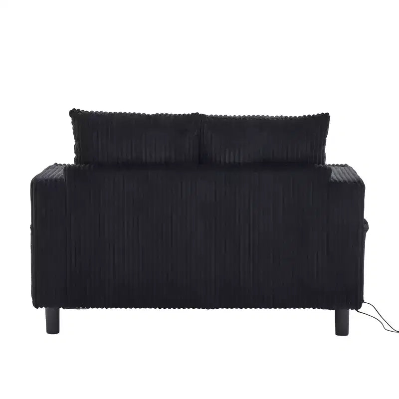 Oversized Upholstered Chaise Lounge Lazy Sleeper Sofa Bed Reading Couch with 3 Pillows, USB & Type-C port, Cup Holder, Side Pocket - ModernLuxe