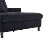 Oversized Upholstered Chaise Lounge Lazy Sleeper Sofa Bed Reading Couch with 3 Pillows, USB & Type-C port, Cup Holder, Side Pocket - ModernLuxe