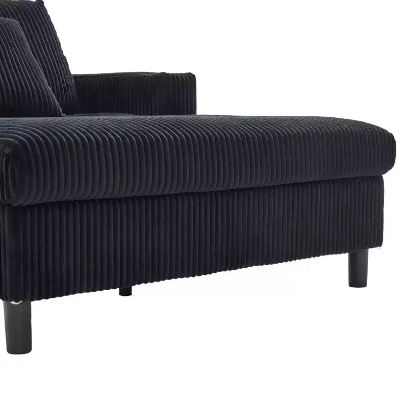 Oversized Upholstered Chaise Lounge Lazy Sleeper Sofa Bed Reading Couch with 3 Pillows, USB & Type-C port, Cup Holder, Side Pocket - ModernLuxe