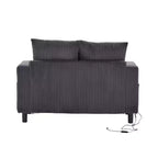 Oversized Upholstered Chaise Lounge Lazy Sleeper Sofa Bed Reading Couch with 3 Pillows, USB & Type-C port, Cup Holder, Side Pocket - ModernLuxe