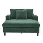Oversized Upholstered Chaise Lounge Lazy Sleeper Sofa Bed Reading Couch with 3 Pillows, USB & Type-C port, Cup Holder, Side Pocket - ModernLuxe