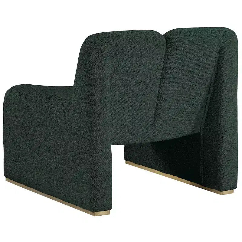 Meridian Furniture,Alta Green Boucle Fabric Accent Chair