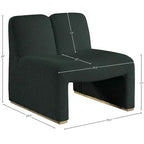 Meridian Furniture,Alta Green Boucle Fabric Accent Chair