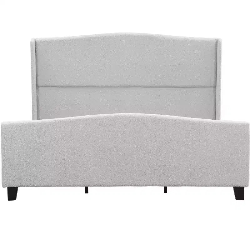 GDFStudio Bloor Teddy Velvet Upholstered Wood Bed