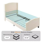 GDFStudio Bloor Teddy Velvet Upholstered Wood Bed