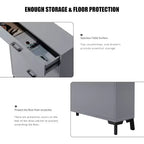 Acekool Shoe Cabinet, Slim 2 Flip Drawer MDF Shoe Organizer with Top Drawer, Anti-Tip, Space-Saving Storage