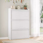 Wooden Shoe Cabinet with 2 Flip Drawers with Adjustable Shelf for Entryway, Hallway, Living Room