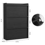 Wooden Shoe Cabinet with 2 Flip Drawers with Adjustable Shelf for Entryway, Hallway, Living Room