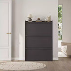 Wooden Shoe Cabinet with 2 Flip Drawers with Adjustable Shelf for Entryway, Hallway, Living Room