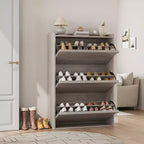 Wooden Shoe Cabinet with 2 Flip Drawers with Adjustable Shelf for Entryway, Hallway, Living Room