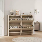 Wooden Shoe Cabinet with 2 Flip Drawers with Adjustable Shelf for Entryway, Hallway, Living Room