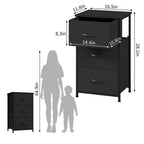 GustoWave 3-Drawer Dresser with Removable Fabric Bins, Multi-Functional Storage Organizer for Bedroom, Living Room, Closet