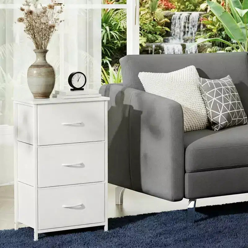 GustoWave 3-Drawer Dresser with Removable Fabric Bins, Multi-Functional Storage Organizer for Bedroom, Living Room, Closet