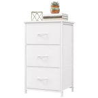 GustoWave 3-Drawer Dresser with Removable Fabric Bins, Multi-Functional Storage Organizer for Bedroom, Living Room, Closet