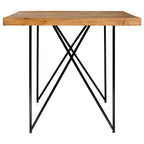 Industrial Dining Table - Solid Wood & Steel