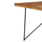 Industrial Dining Table - Solid Wood & Steel
