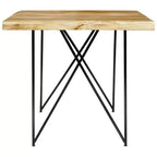 Industrial Dining Table - Solid Wood & Steel