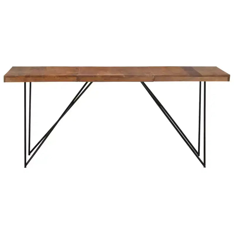 Industrial Dining Table - Solid Wood & Steel