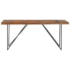 Industrial Dining Table - Solid Wood & Steel