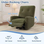 Nursery Recliner Chair, 360 Swivel Rocking Glider Chair, with Adjustable Backrest, Footrest, for Living Rooms, Bedrooms