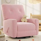 Nursery Recliner Chair, 360 Swivel Rocking Glider Chair, with Adjustable Backrest, Footrest, for Living Rooms, Bedrooms