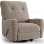 Nursery Recliner Chair, 360 Swivel Rocking Glider Chair, with Adjustable Backrest, Footrest, for Living Rooms, Bedrooms