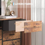 70 Inch Long Dresser & TV Stand for 65-80 Inch TVs - Modern Fabric Storage Chest with 13 Drawers, Wide Sturdy Cabinet