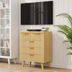 GDFStudio Kerri 5-Drawer Modern Boho Dresser with Wave Pattern Front
