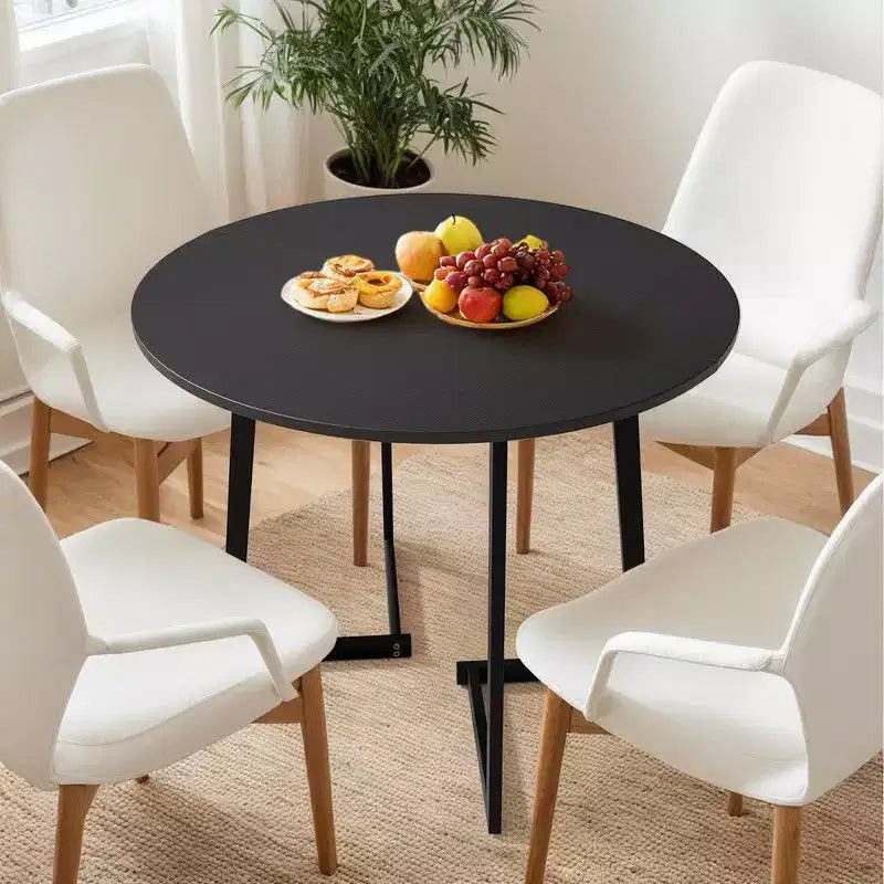 Karl Home 36''Modern Round Dining Table with Stable Cross Leg Base for Small Spaces and Kitchen