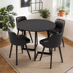 Karl Home 36''Modern Round Dining Table with Stable Cross Leg Base for Small Spaces and Kitchen