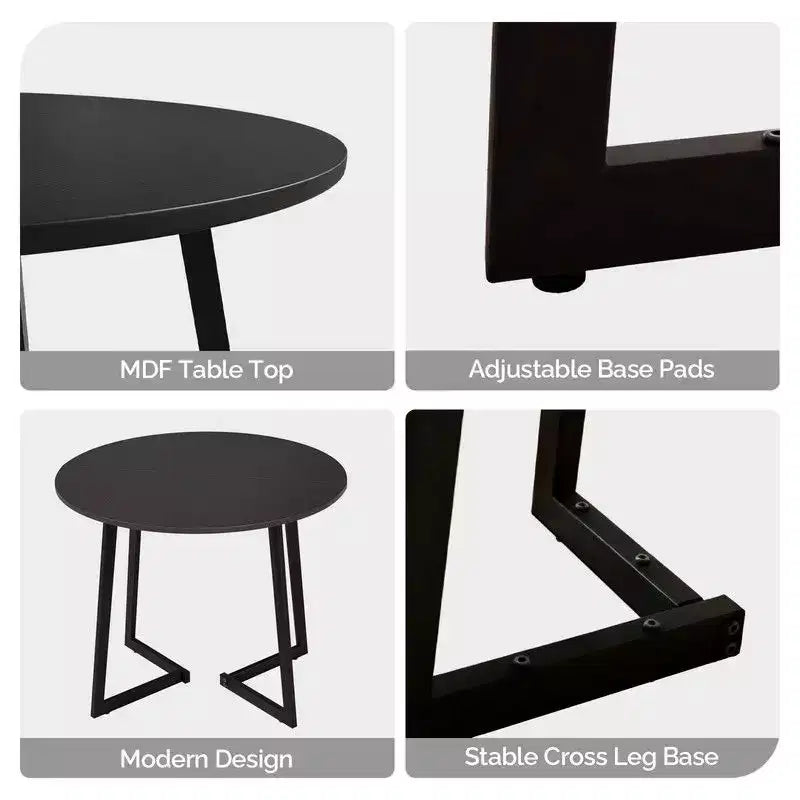 Karl Home 36''Modern Round Dining Table with Stable Cross Leg Base for Small Spaces and Kitchen