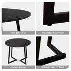 Karl Home 36''Modern Round Dining Table with Stable Cross Leg Base for Small Spaces and Kitchen