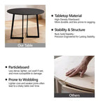 Karl Home 36''Modern Round Dining Table with Stable Cross Leg Base for Small Spaces and Kitchen