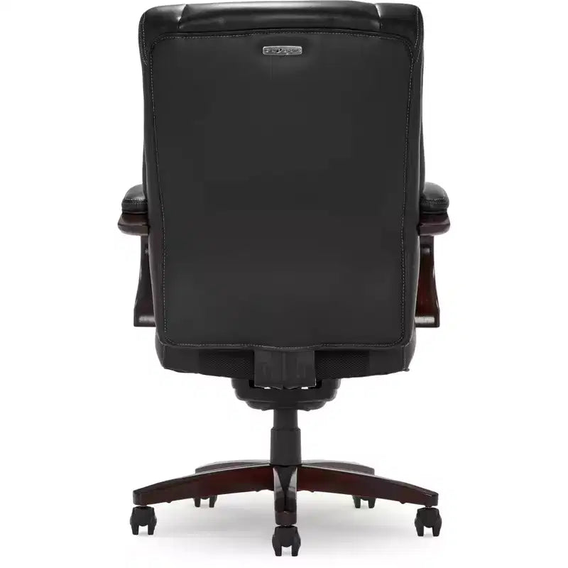 La-Z-Boy Bellamy Executive Office Chair Black: Ergonomic, Swivel, Adjustable Height, Wood Frame