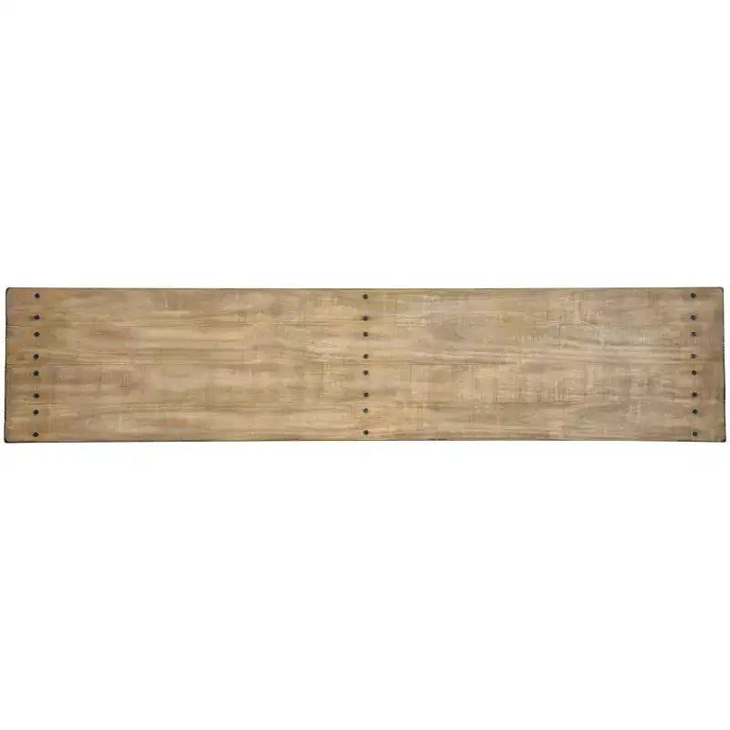 Susandeer Sofa and Console Table Brown - Signature Design by Ashley: Modern Entryway, Open Shelf Storage