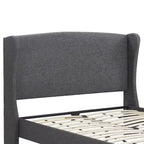 Elmhurst Upholstered Wing Bed Frame Gray - Finch