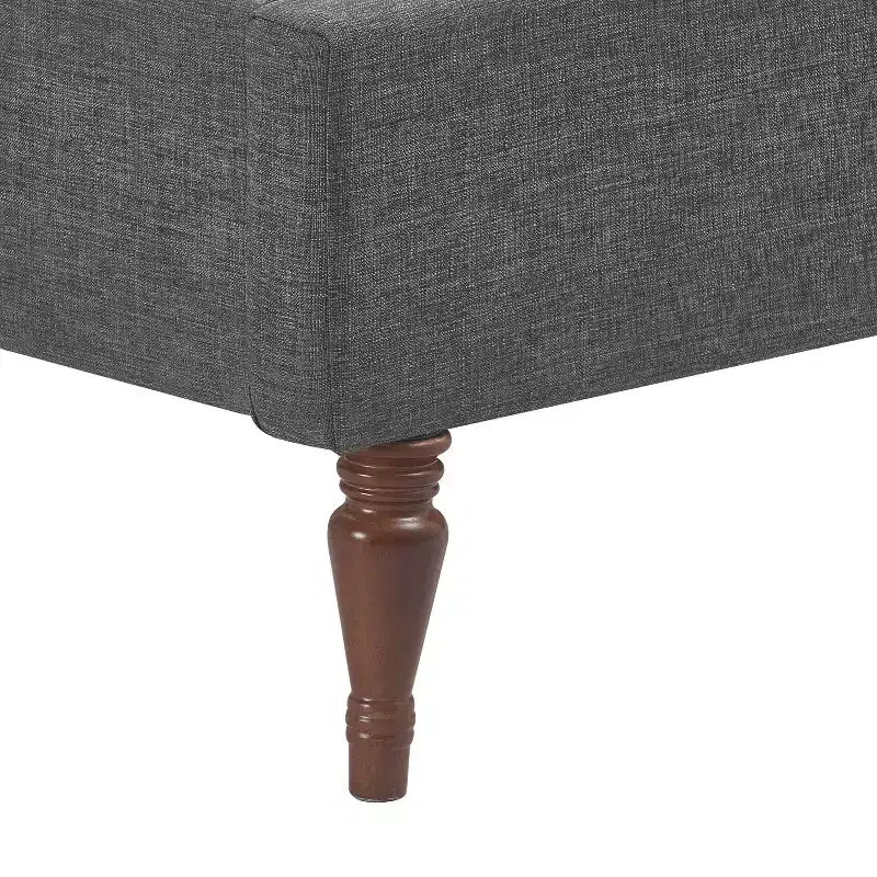 Elmhurst Upholstered Wing Bed Frame Gray - Finch