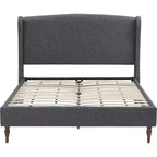 Elmhurst Upholstered Wing Bed Frame Gray - Finch