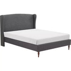 Elmhurst Upholstered Wing Bed Frame Gray - Finch