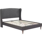 Elmhurst Upholstered Wing Bed Frame Gray - Finch