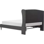 Elmhurst Upholstered Wing Bed Frame Gray - Finch