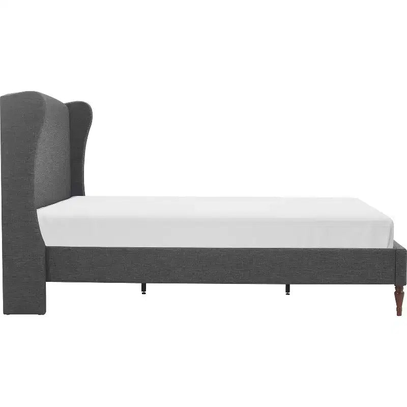 Elmhurst Upholstered Wing Bed Frame Gray - Finch
